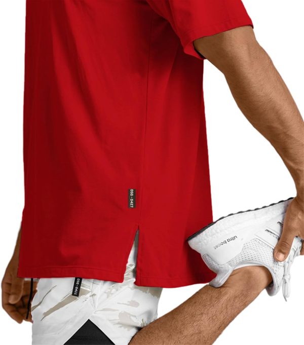 ⁦Men's Loose Fit Athletic T-Shirts Lightweight Quick Dry Short Tshirts Crew Neck Outdoor Workout Tops⁩ - الصورة ⁦3⁩