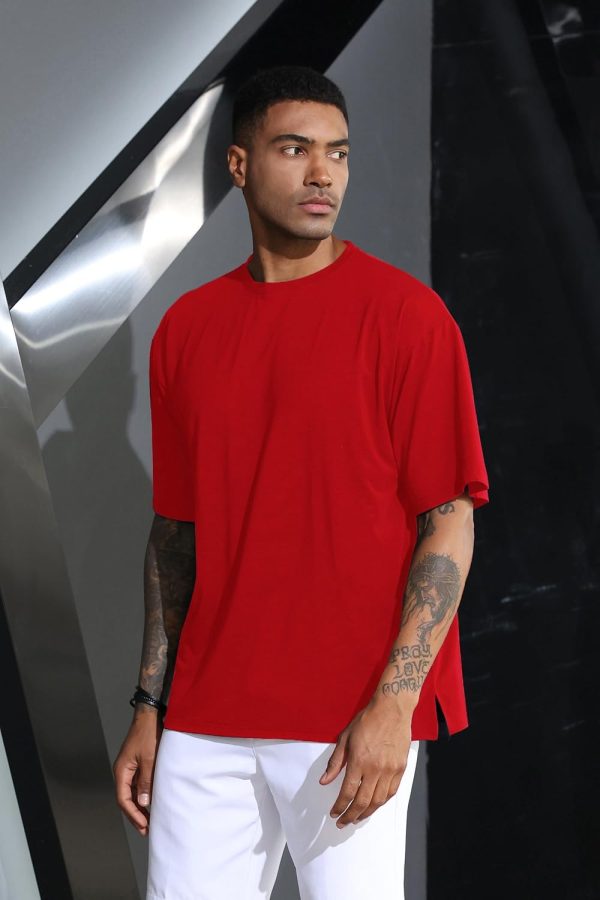 ⁦Men's Loose Fit Athletic T-Shirts Lightweight Quick Dry Short Tshirts Crew Neck Outdoor Workout Tops⁩ - الصورة ⁦4⁩