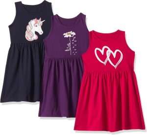 T2F girls Girls Sleeve Less Casual dress-GLS-DRZ-04 Casual Dress (pack of 3)