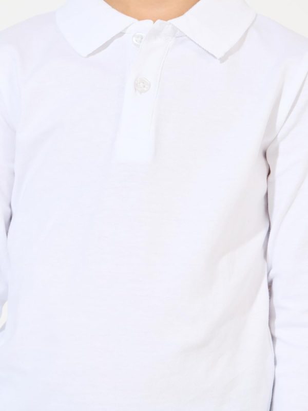 ⁦Styli Boys Basic Polo T-Shirt With Long Sleeves⁩ - الصورة ⁦4⁩