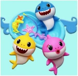 Adventure Shark Baby Bath Toy Set, Colorful Shark Figures , Ages 3+