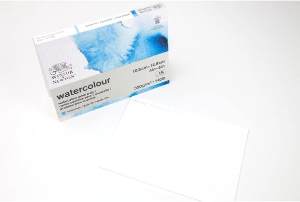 ⁦Winsor & Newton Classic Watercolor Paper Postcard Pad, 4" x 6", Natural White⁩ - الصورة ⁦3⁩