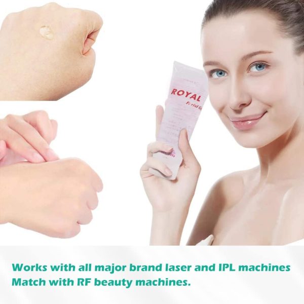⁦Liflad Radio Frequency Gel for RF Machine - Cooling Gel for Laser Hair Removal - Massage Therapy Cream for Women& Men - Royal Facial Gel Clear (Pack of 2)⁩ - الصورة ⁦3⁩