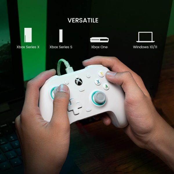 ⁦وحدة تحكم سلكية G7 SE من جيم سير لجهاز Xbox Series X|S وXbox One وويندوز 10/11، اداة تحكم بالالعاب بخاصية التوصيل والتشغيل مع عصا تحكم بتاثير القاعة/ زناد هول، مقبس صوت 3.5 ملم⁩ - الصورة ⁦8⁩