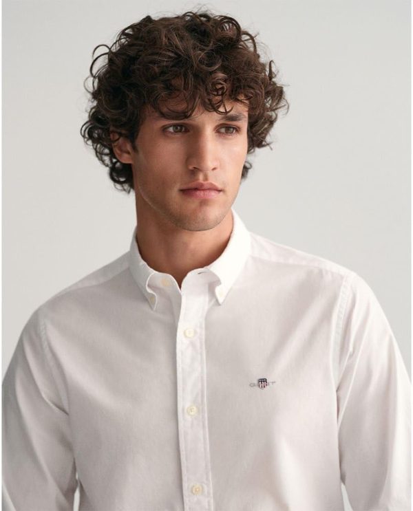 ⁦GANT Men Slim Fit Poplin Shirt⁩ - الصورة ⁦4⁩