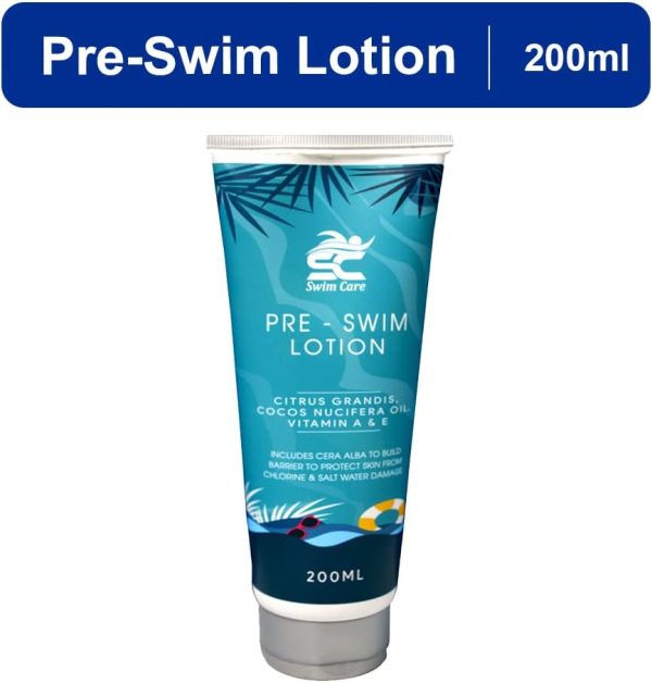 ⁦SWIMCARE Pre Swim Body Lotion 200ml - Apply Before Swimming - Protects Swimmers From Chlorine & Sea Water - Swimmers Waterproof Pool Cream⁩ - الصورة ⁦3⁩