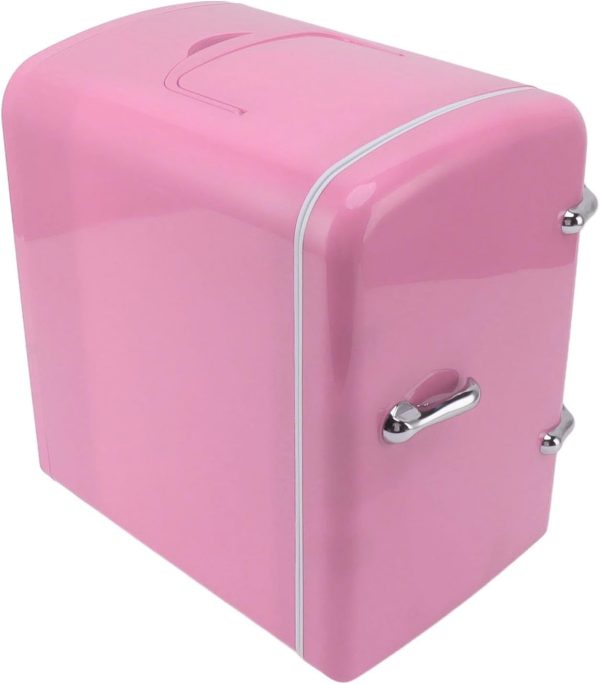⁦BROLEO Mini Beauty Fridge, Cosmetic Makeup Mini Fridge AC100-240V DC12V ABS Plastic Cooling Warming 4L 36W for Office (UK Plug)⁩ - الصورة ⁦3⁩