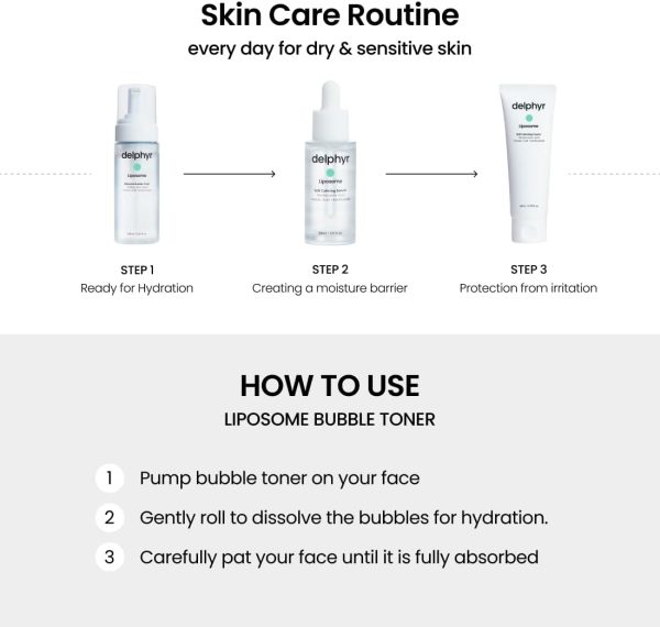 ⁦Liposome Waterful Bubble Toner, Moisturizing Foaming Toner for Sensitive Skin with Centella Asiatica TECA, Korean Skincare for Problem Skin (150ml 150ml)⁩ - الصورة ⁦8⁩