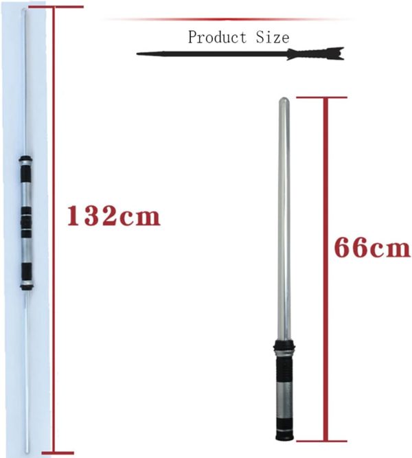 ⁦Beauenty 2PCS Flashing Lightsaber Laser Double Sword Light Saber Kpop Lightstick Cosplay Toys Sound And Seven Color Adjustment Can be Spliced For Boys Girls Gift (Style 1)⁩ - الصورة ⁦4⁩