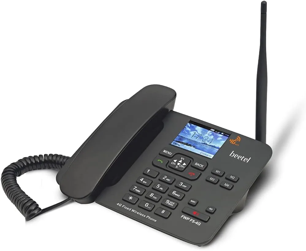 هوائي تي ان سي F5 4G بشاشة LCD ملونة عالي الاداء وقابل للفصل يدعم 4G فولت و3G و2G وراديو اف ام وبلوتوث وقرص سريع 4 ذاكرة مباشرة ومنبه وآلة حاسبة اساسية من بيتل (اسود)