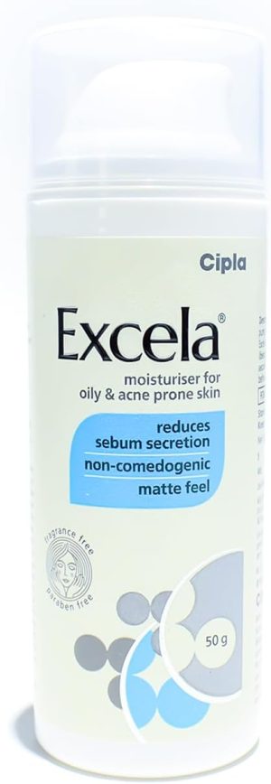 Cipla Excela Moisturiser For Oily & Acne Prone Skin, 50G