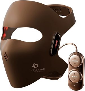 JOVS 4D Laser Light Therapy Mask, Red Light Therapy for Face with 4 Different Wavelength Adopted FPT Concentrated Technology, 3 Modes Portable Face Mask for Anti-aging