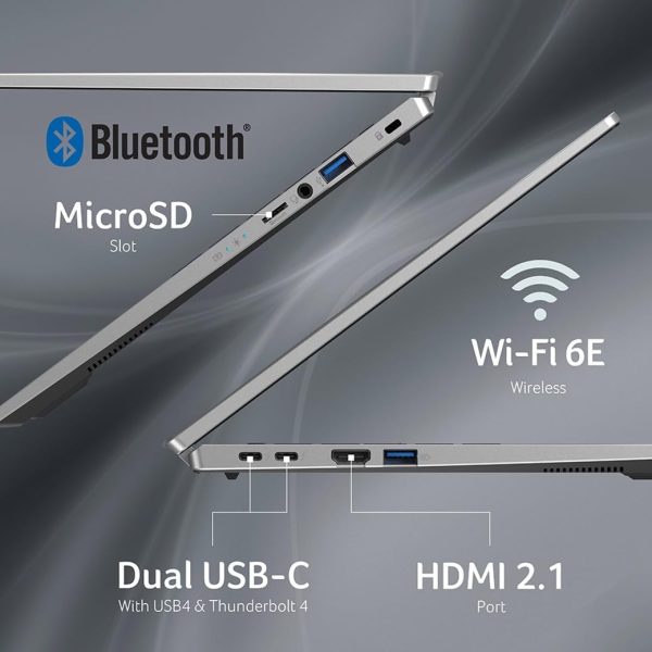 ⁦ايسر لابتوب سويفت جو 14 انتل ايفو رفيع وخفيف الوزن شاشة OLED انش 2880 × 1800 90Hz | فتح تجارب الذكاء الاصطناعي | معالج كور الترا 7 155H | ARC | 16GB LPDDR5X | 1TB SSD | SFG14-72-72YK⁩ - الصورة ⁦13⁩