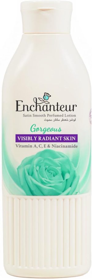 Enchanteur Satin Smooth- Gorgeous Lotion With Aloe Vera & Olive Butter For Satin Smooth Skin, For All Skin Types, 250 ml