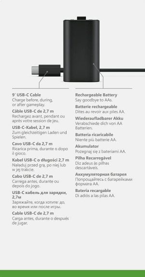 SCIENISH Play And Charge Kit For XBox Series