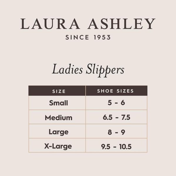 ⁦Laura Ashley Soft Terry Knot Scuff Slippers for Women - Comfy Non Slip Closed Toe Bedroom Slipper - Cozy Slide On Womens House Slippers⁩ - الصورة ⁦6⁩