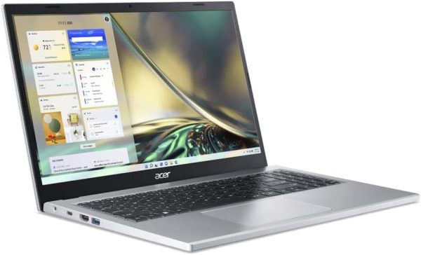 ⁦Aspire 3 Laptop 15.6" Notebook Computer - Core i3 N305, 4GB RAM,256GB SSD, Windows 11 PRO Silver⁩ - الصورة ⁦2⁩
