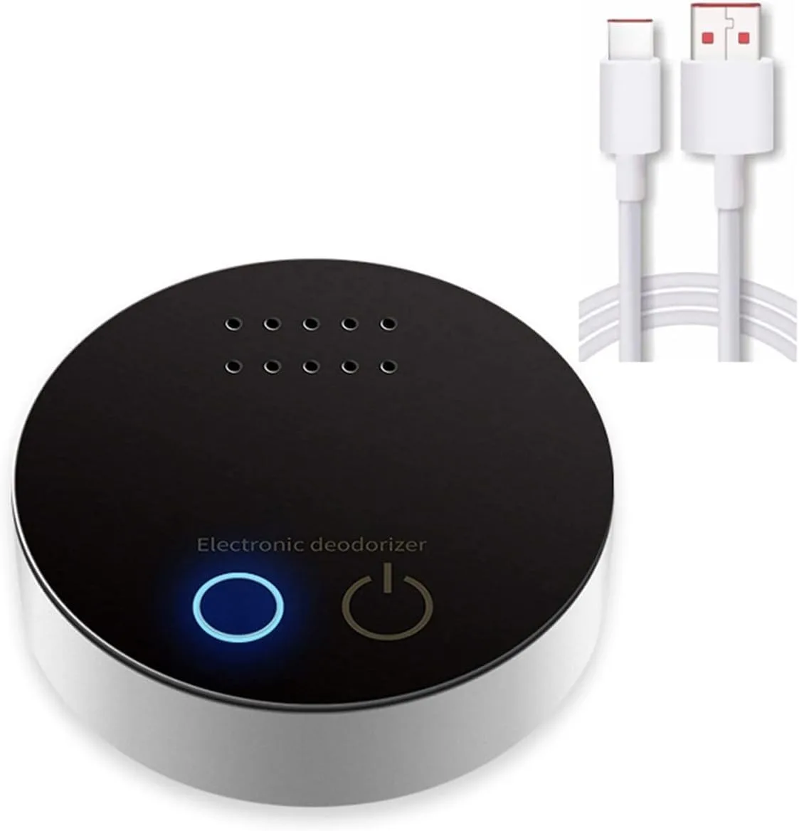 منقي هواء صغير محمول ومزيل روائح للثلاجة - منظف USB قابل لاعادة الشحن - يزيل 99.97% من الغبار والروائح والمواد المسببة للحساسية - مثالي للسيارات والمكتب والمدرسة والثلاجة وخزانة الاحذية والمرحاض