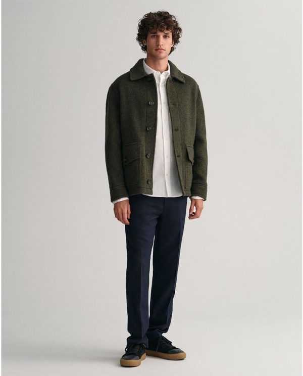 ⁦GANT Men Slim Fit Poplin Shirt⁩ - الصورة ⁦5⁩