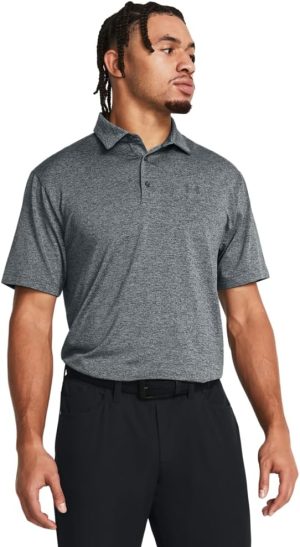 قميص رجالي مطبوع عليه عبارة "Playoff Polo 2.0" من Under Armour