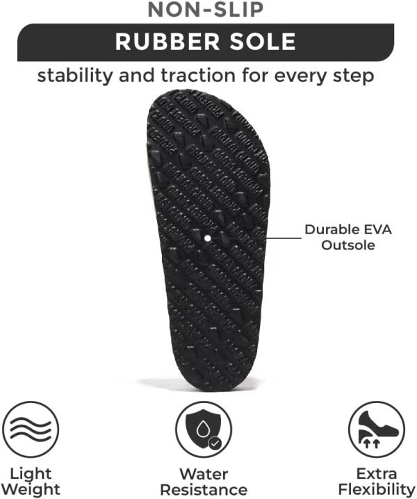 ⁦Project Cloud 100% Genuine Leather Sandals Women Dressy Summer Beach Essentials - Flip Flops & Slides for Women w/Memory Foam Insole Womens Sandals Comfortable - Women Footwear⁩ - الصورة ⁦4⁩