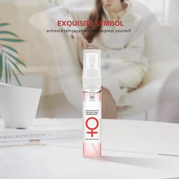 ⁦Alcohol-Free Women's Pheromone Fragrance Spray - Fresh Peach & Passion Fruit Scent, 5ml Twin Pack (10ml Total) - Light Eau de Toilette with Mimosa & Cedarwood Notes for Daily Wear⁩ - الصورة ⁦2⁩