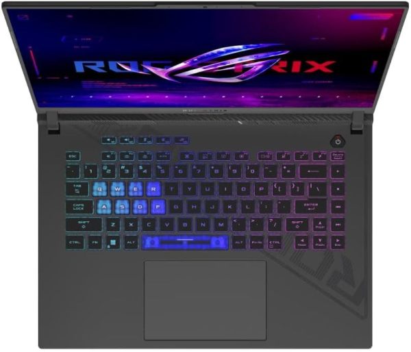 ⁦لابتوب اسوس روج ستريكس G16 G614JV-I7161G انتل كور I7-13650HX وRAM 16 جيجا|SSD 1 تيرا WUXGA بوصة 165 هرتز RTX4060 8 جيجا|TGP 140 واط|ويندوز 11|لوحة مفاتيح إنجليزي عربي اضاءة خلفية RGB بـ4 مناطق⁩ - الصورة ⁦9⁩