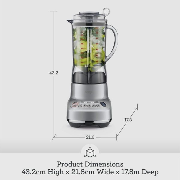 ⁦Sage - The Fresh & Furious Blender –1.5L BPA-Free Tritan Jug, Smoothie and Ice Crush Presets, 5 Speeds, LCD Display, Auto Clean – Stainless Steel- KSA Version, 2 Year Manufacturer Warranty⁩ - الصورة ⁦6⁩