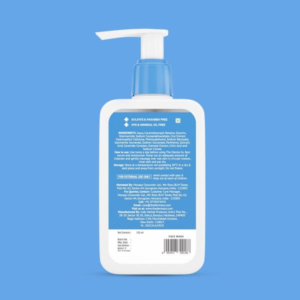 ⁦THE DERMA CO 2% Niacinamide Oily-Skin Cleanser 125 ml⁩ - الصورة ⁦4⁩