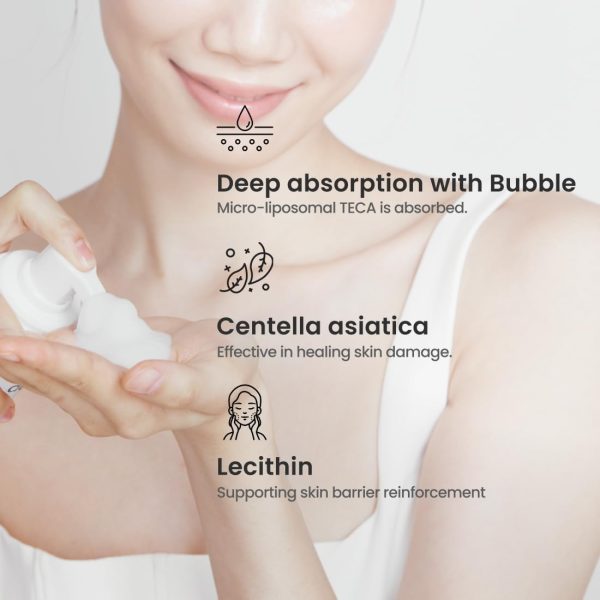 ⁦Liposome Waterful Bubble Toner, Moisturizing Foaming Toner for Sensitive Skin with Centella Asiatica TECA, Korean Skincare for Problem Skin (150ml 150ml)⁩ - الصورة ⁦5⁩