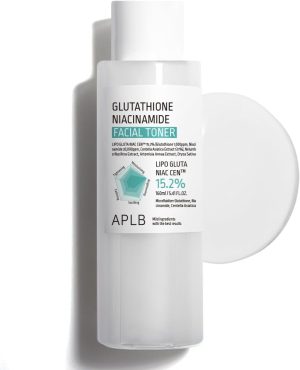 APLB Glutathione Niacinamide Facial Toner | LIPO GLUTA NIAC CEN™ 15.2% 5.41 FL.OZ/Korean Skincare, Replenishing moisture, Revitalize for gentle and improve skin texture through Niacinamide