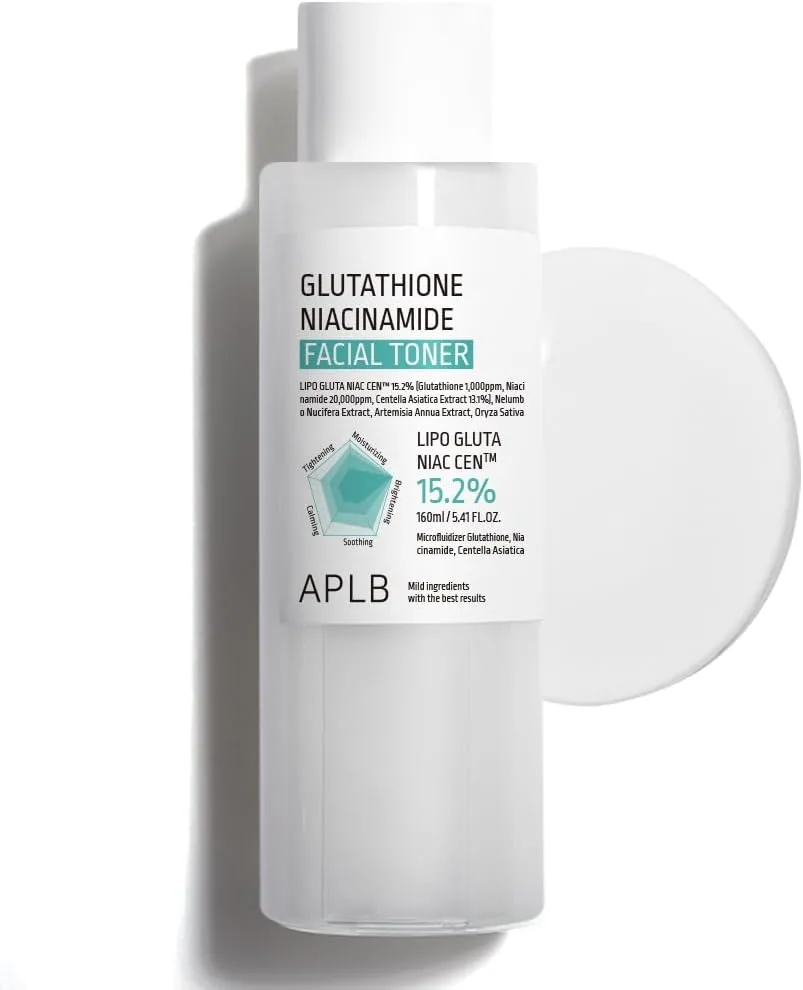 APLB Glutathione Niacinamide Facial Toner | LIPO GLUTA NIAC CEN™ 15.2% 5.41 FL.OZ/Korean Skincare, Replenishing moisture, Revitalize for gentle and improve skin texture through Niacinamide