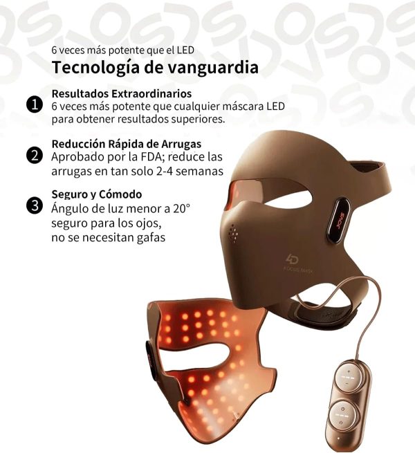 ⁦JOVS 4D Laser Light Therapy Mask, Red Light Therapy for Face with 4 Different Wavelength Adopted FPT Concentrated Technology, 3 Modes Portable Face Mask for Anti-aging⁩ - الصورة ⁦6⁩