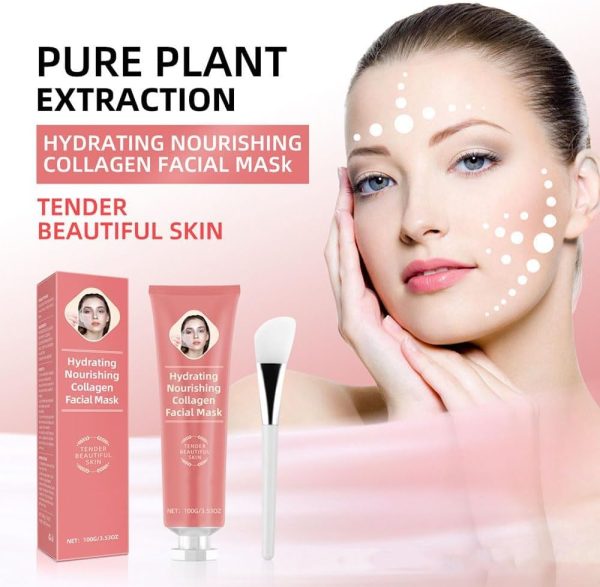 ⁦KASTWAVE Collagen Night Wrapping Mask for Face, Hydrolyzed Collagen Peel Off Facial Mask, Smooth & Tight Skin, Reduce Fine Lines & Dullness, Sensitive Skin Care for All Skin, Korean Skin Care, 2 Pcs⁩ - الصورة ⁦2⁩