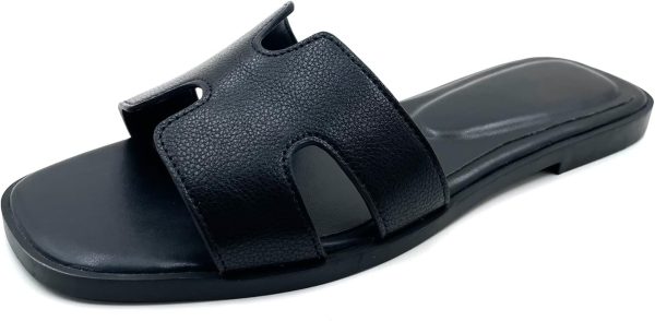 ⁦Cheernew Women's Flat Sandals.Flat Sandals with Unique Design, PU Leather Handcrafted Slippers,Versatile for Vacation, Home, Casual Wear, Gift⁩ - الصورة ⁦6⁩