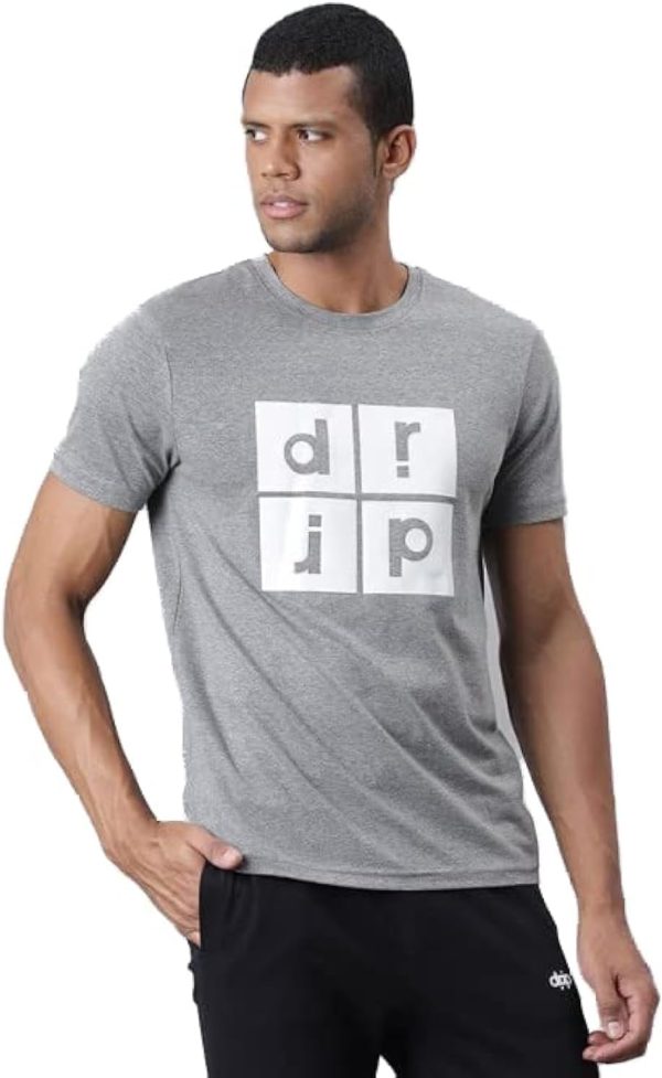 Drip Men's Printed T-Shirt L Grey 106224003804221