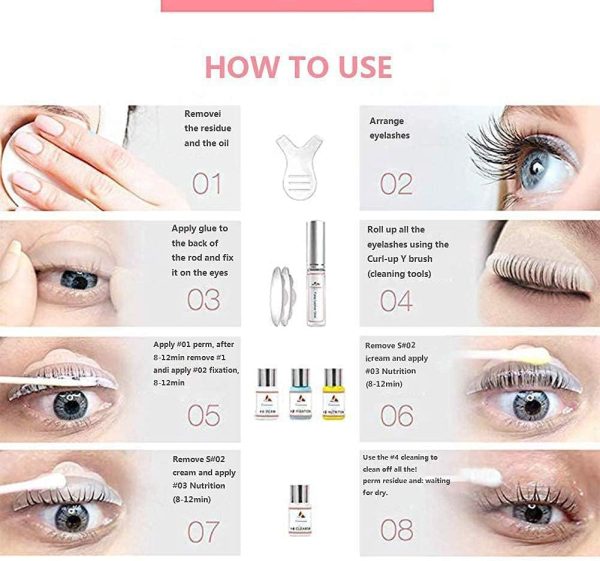 ⁦Goreem Eyelash Lift Kit, Eyelash Perm Kit Ciliary Extender For Professional Semi-Permanent Curly Perm Wave For Salon⁩ - الصورة ⁦4⁩
