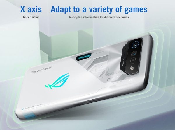⁦ASUS ROG Phone 7 5G Dual 256GB 12GB RAM Factory Unlocked (GSM Only | No CDMA - not Compatible with Verizon/Sprint) Tencent Version - White⁩ - الصورة ⁦5⁩