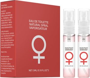 Alcohol-Free Women's Pheromone Fragrance Spray - Fresh Peach & Passion Fruit Scent, 5ml Twin Pack (10ml Total) - Light Eau de Toilette with Mimosa & Cedarwood Notes for Daily Wear