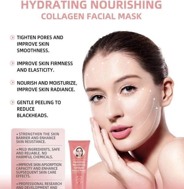 ⁦KASTWAVE Collagen Night Wrapping Mask for Face, Hydrolyzed Collagen Peel Off Facial Mask, Smooth & Tight Skin, Reduce Fine Lines & Dullness, Sensitive Skin Care for All Skin, Korean Skin Care, 2 Pcs⁩ - الصورة ⁦3⁩