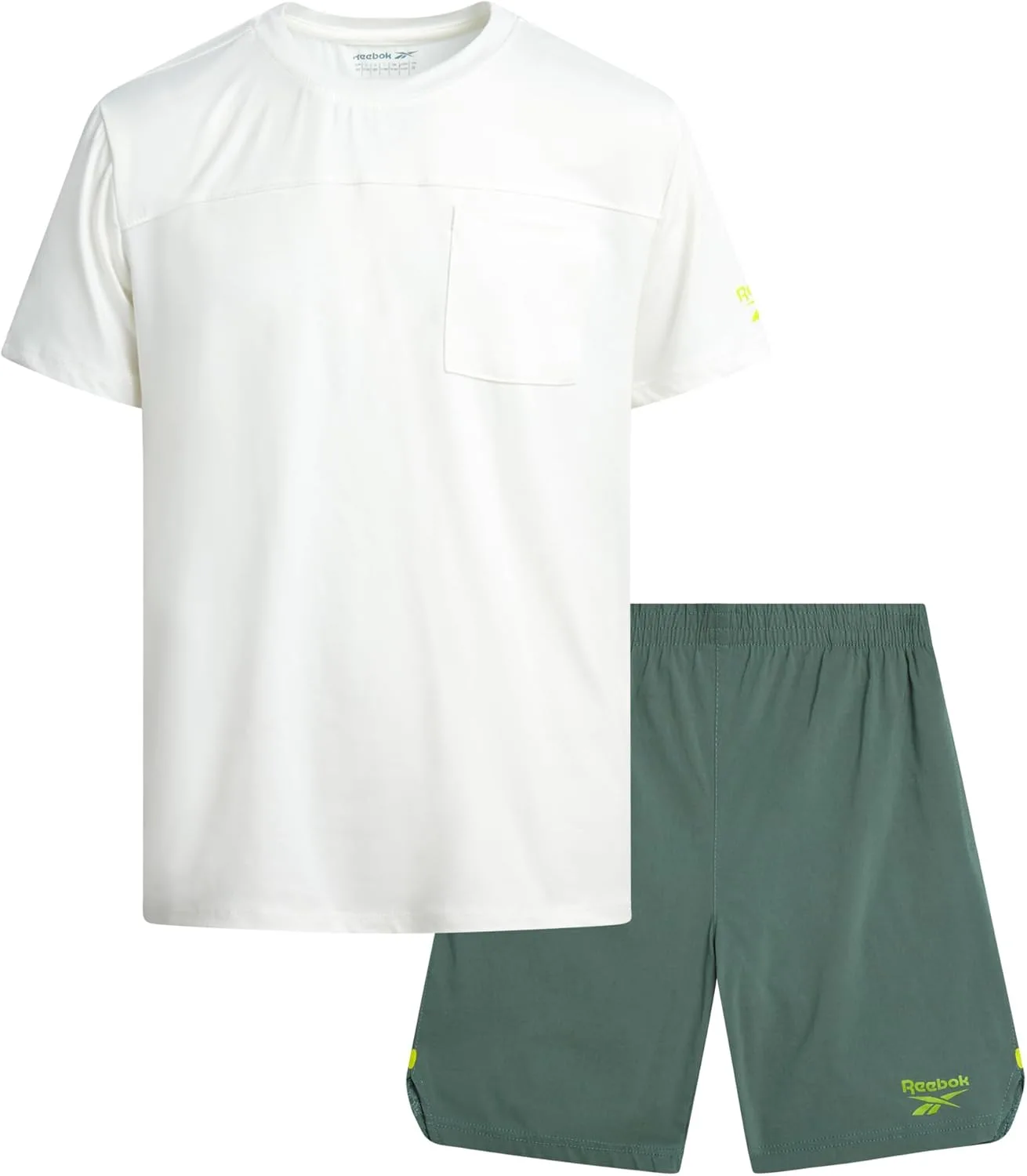 Reebok Boys Shorts Set 2 Piece Performance T-Shirt and Basketball Gym Shorts (8-12)