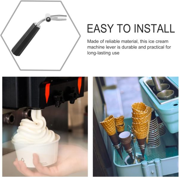⁦YARNOW Ice Cream Maker Accessories lever ice cream maker grips grip Equipment cover Apron large adjustable Multifunction replacement handles ice cream machine supply Component portable⁩ - الصورة ⁦9⁩