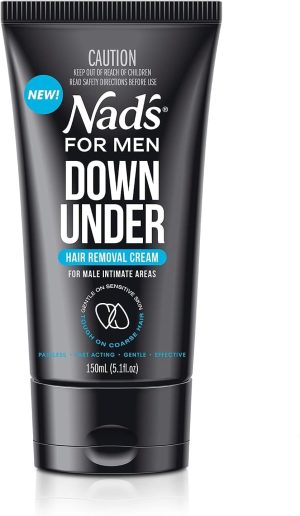 Nad's For Men Intimate Hair Removal Cream For Men - Easy & Painless, Depilatory Cream For Unwanted Male Hair In Intimate/Private Area, Suitable For All Skin Types
