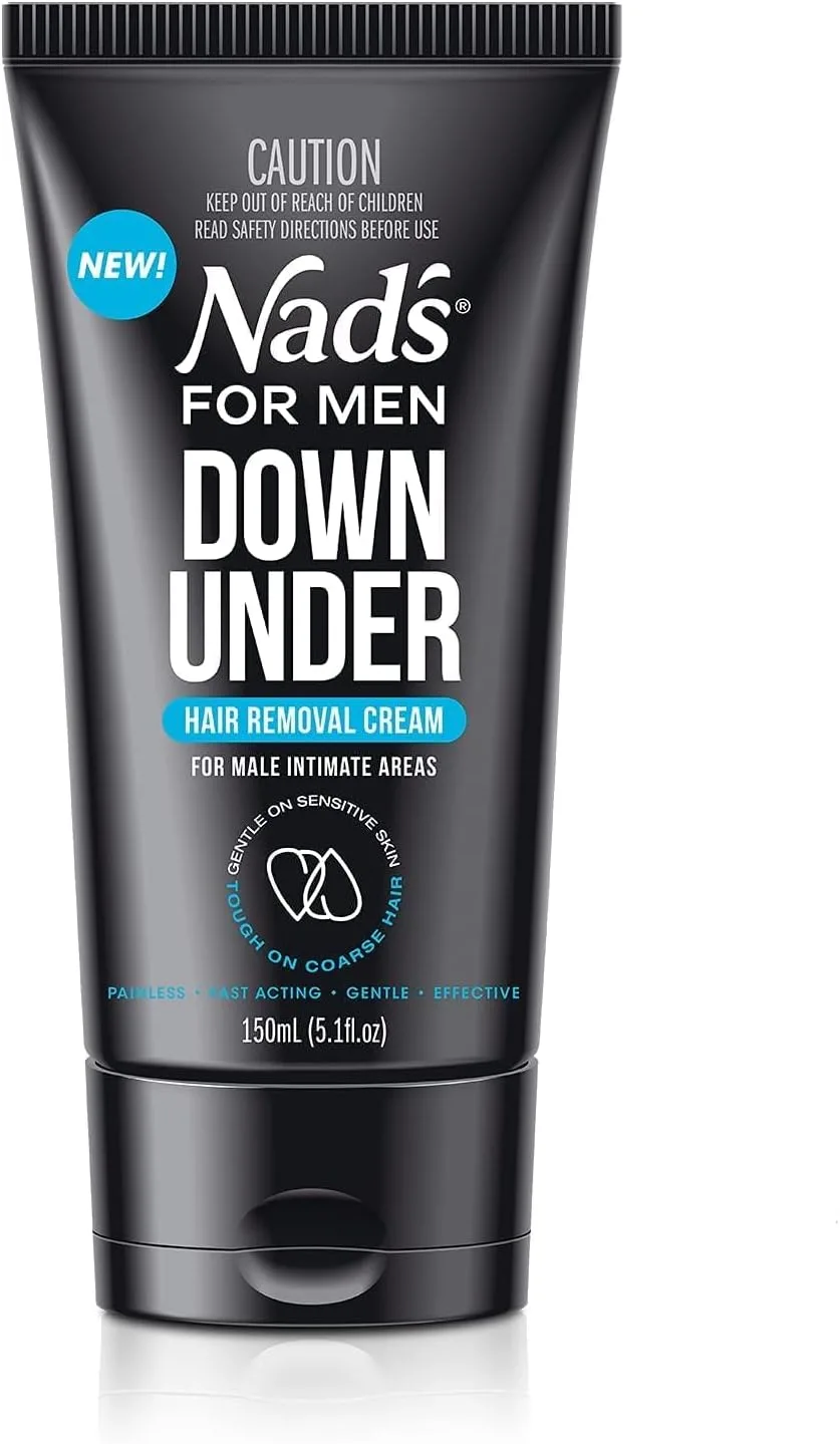 Nad's For Men Intimate Hair Removal Cream For Men - Easy & Painless, Depilatory Cream For Unwanted Male Hair In Intimate/Private Area, Suitable For All Skin Types