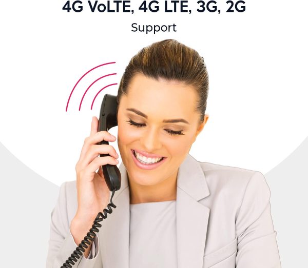 ⁦هوائي تي ان سي F5 4G بشاشة LCD ملونة عالي الاداء وقابل للفصل يدعم 4G فولت و3G و2G وراديو اف ام وبلوتوث وقرص سريع 4 ذاكرة مباشرة ومنبه وآلة حاسبة اساسية من بيتل (اسود)⁩ - الصورة ⁦10⁩