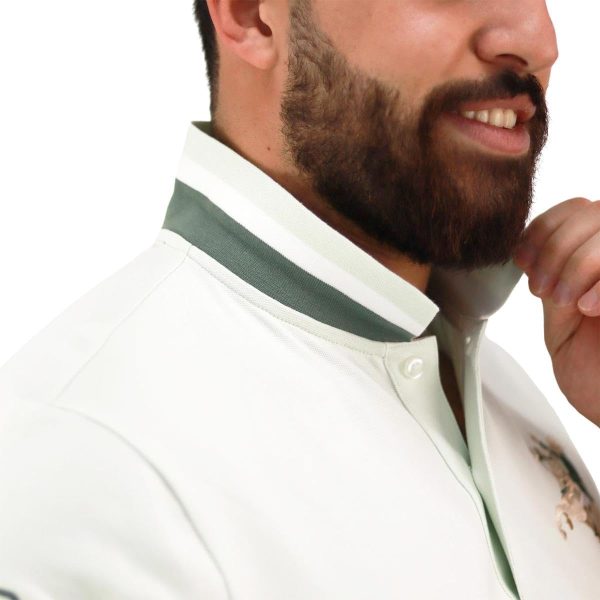 ⁦GIORDANO Men's Napoleon Polo - Green⁩ - الصورة ⁦3⁩