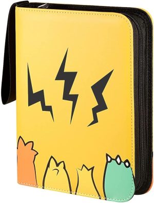 Arabest Pokemon Cards Holder, Binder for 400 Cards, Yellow, 7.1 x 1.8 x 9.4 inches