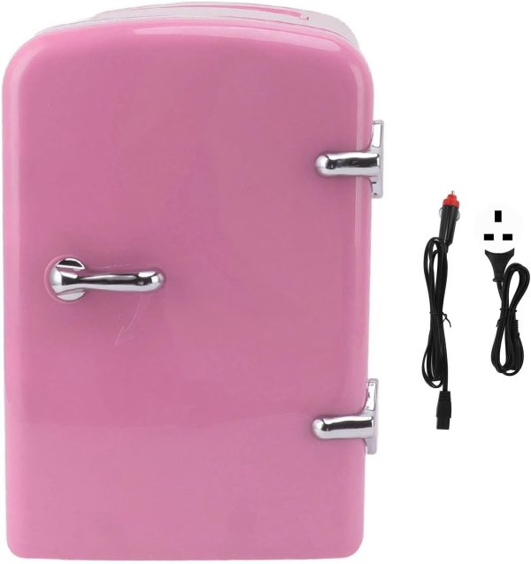 ⁦BROLEO Mini Beauty Fridge, Cosmetic Makeup Mini Fridge AC100-240V DC12V ABS Plastic Cooling Warming 4L 36W for Office (UK Plug)⁩ - الصورة ⁦6⁩