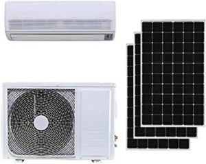 JNTECH 24000BTU Solar ACDC Inverter Ductless Mini Split Air Conditioner & Heater