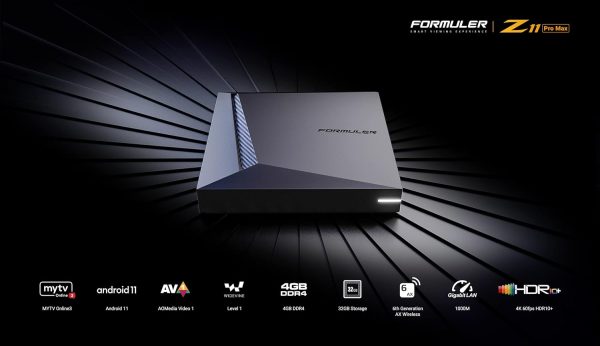 ⁦فورمولر Z11 برو ماكس اندرويد 11 لاسلكي AX 2x2 جيجابت LAN 4GB RAM 32GB ROM 4K⁩ - الصورة ⁦2⁩